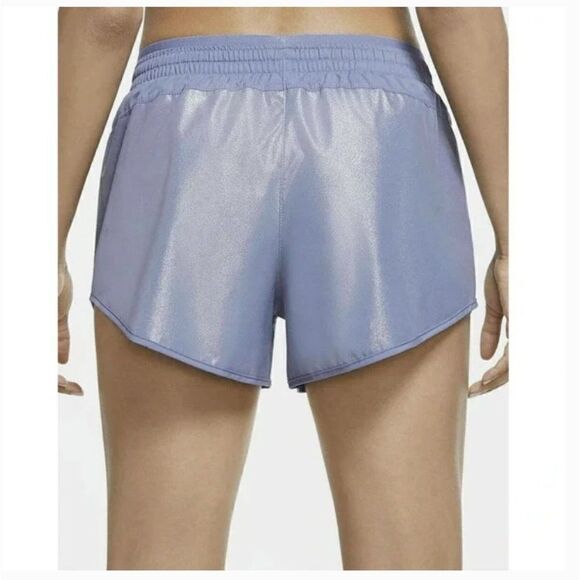 Nike Running Shorts Womens Small Blue Icon Clash Tempo Luxe Metallic CU3335 482 - Picture 2 of 5